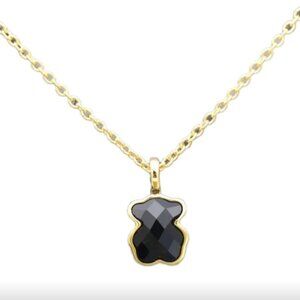 18K Gold Plated Stainless Steel Black Element Necklace Women's Necklace Gift